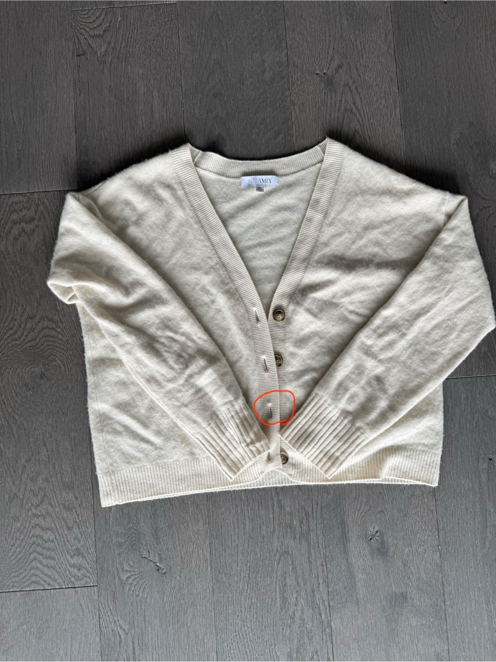 Intermix cashmere cardigan